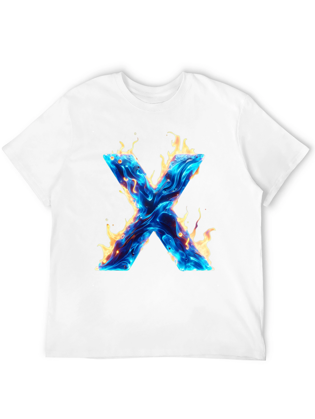 Fiery X Graphic Tee - Bold & Unique Design