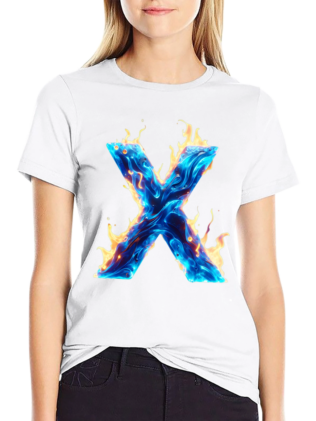 Fiery X Graphic Tee - Bold & Unique Design