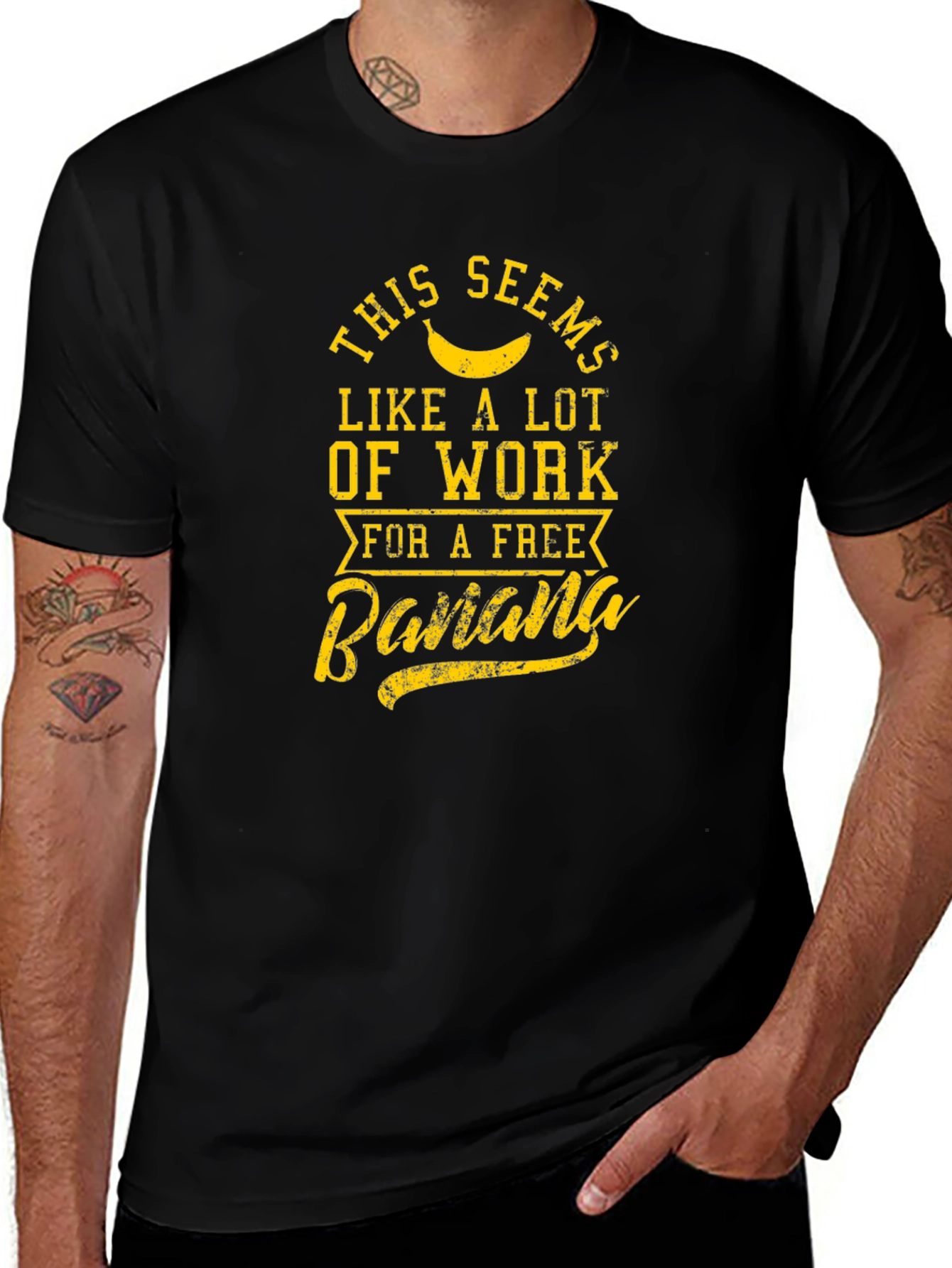 Funny Banana Graphic T-Shirt - Free Banana?