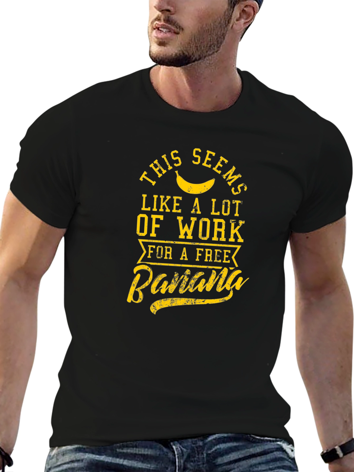 Funny Banana Graphic T-Shirt - Free Banana?