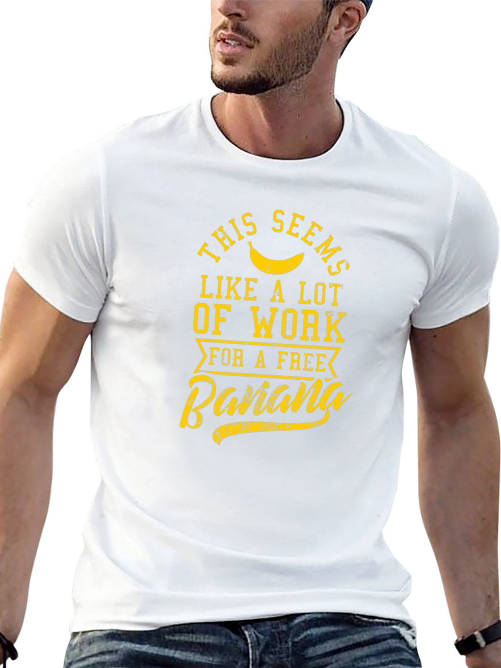 Funny Banana Graphic T-Shirt - Free Banana?