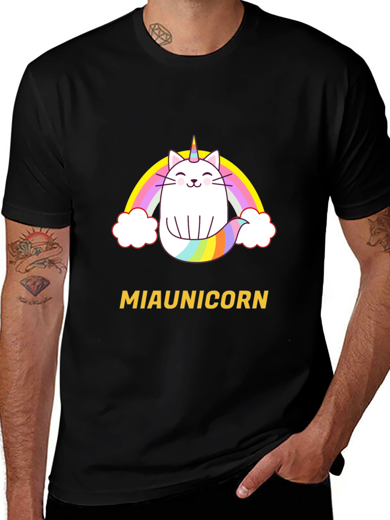 Miaunicorn Cat Rainbow T-Shirt