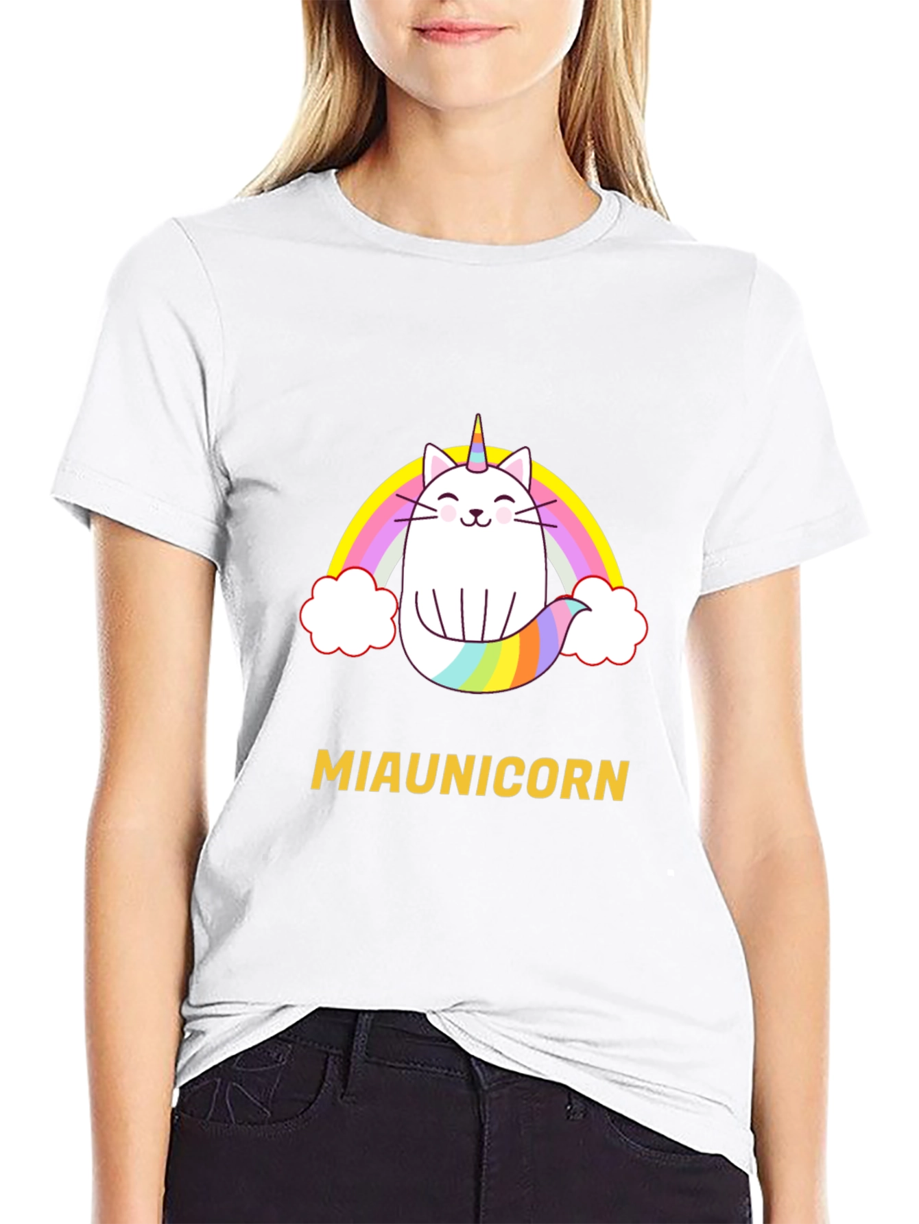 Miaunicorn Cat Rainbow T-Shirt