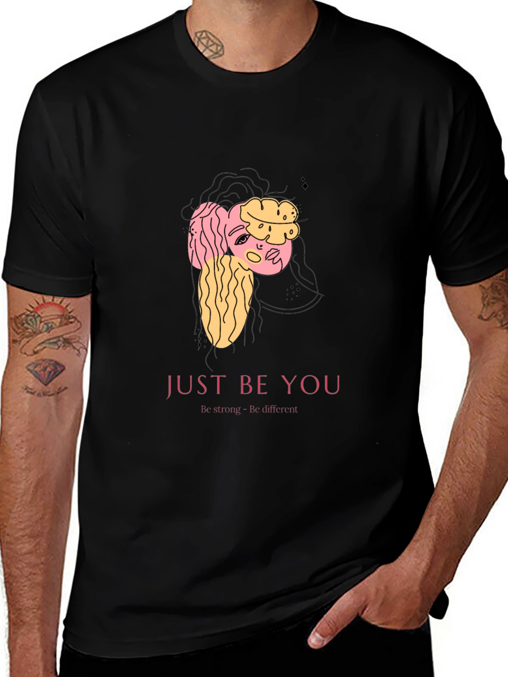 Just Be You Graphic T-Shirt - Black