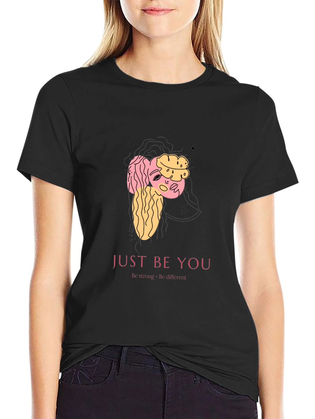 Just Be You Graphic T-Shirt - Black