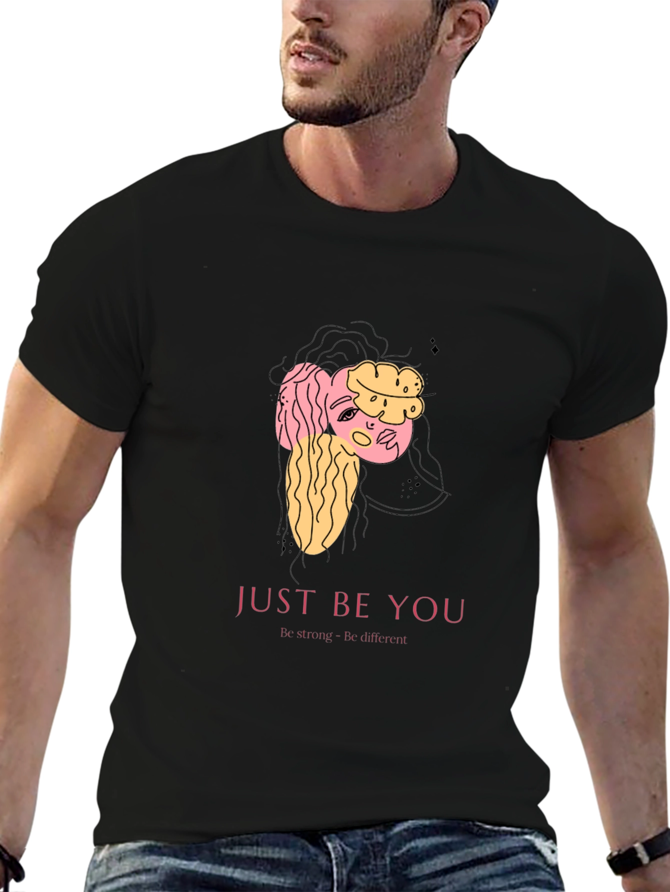 Just Be You Graphic T-Shirt - Black