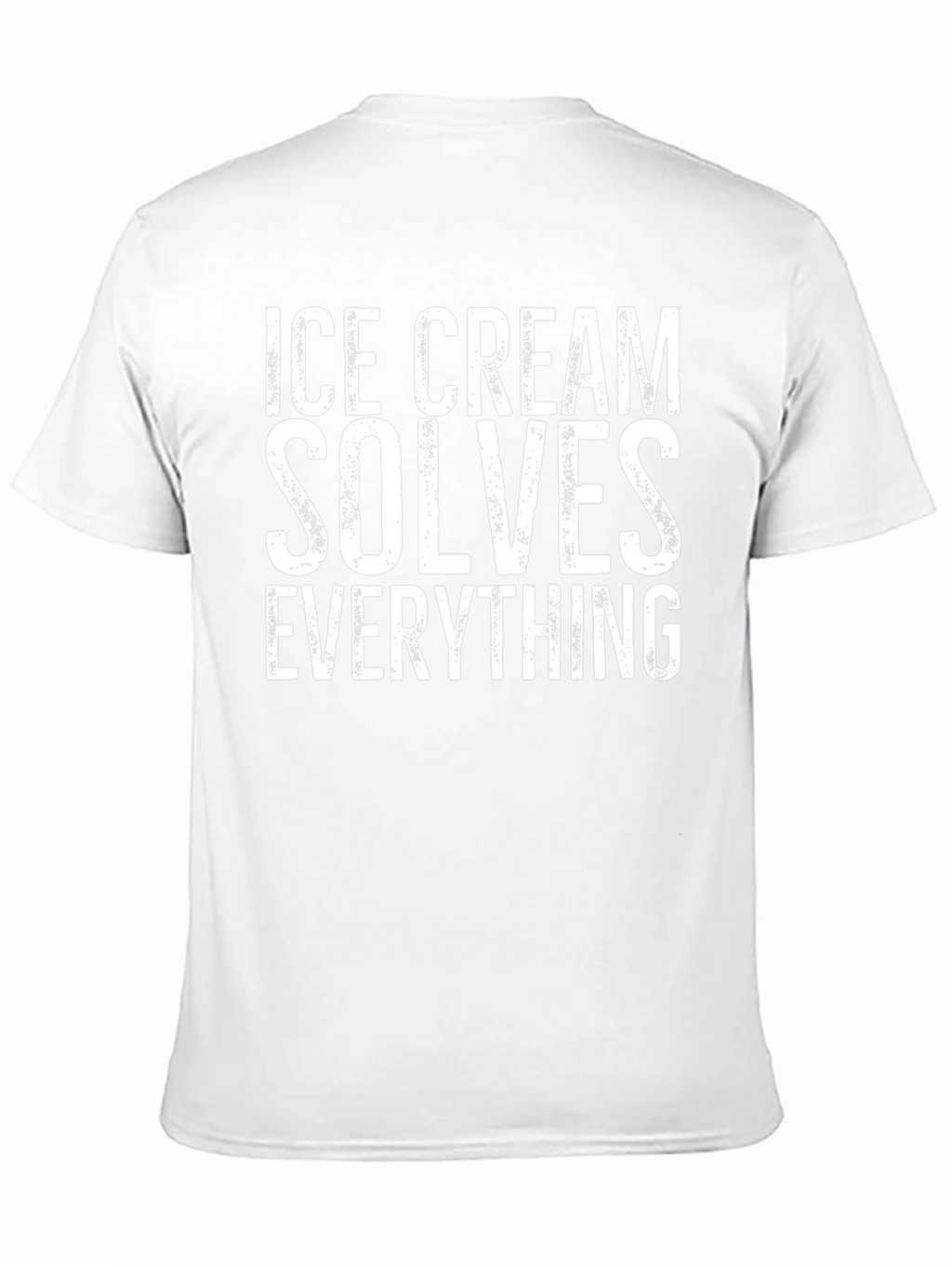 Ice Cream Solves Everything Black Graphic Tee