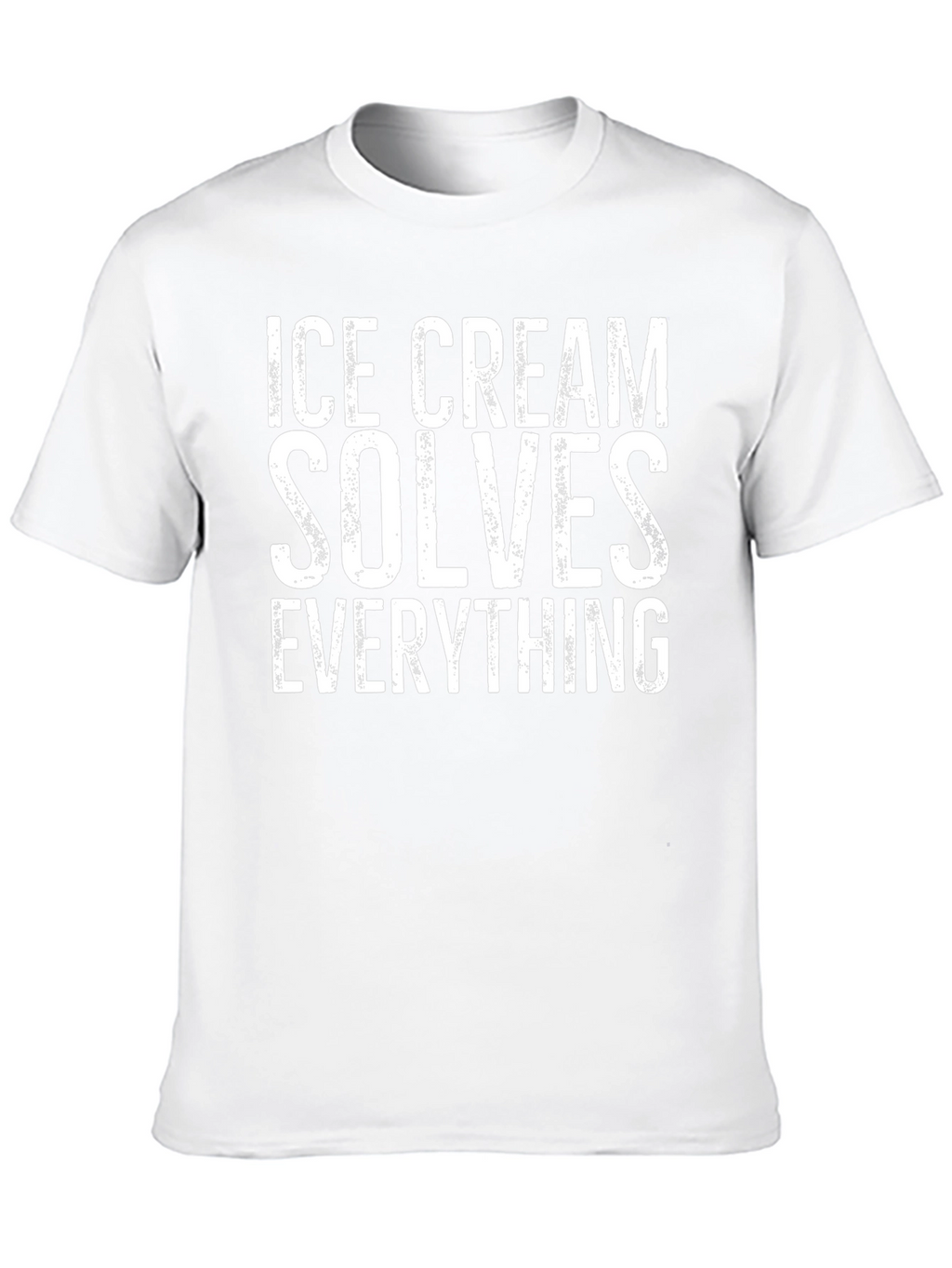 Ice Cream Solves Everything Black Graphic Tee