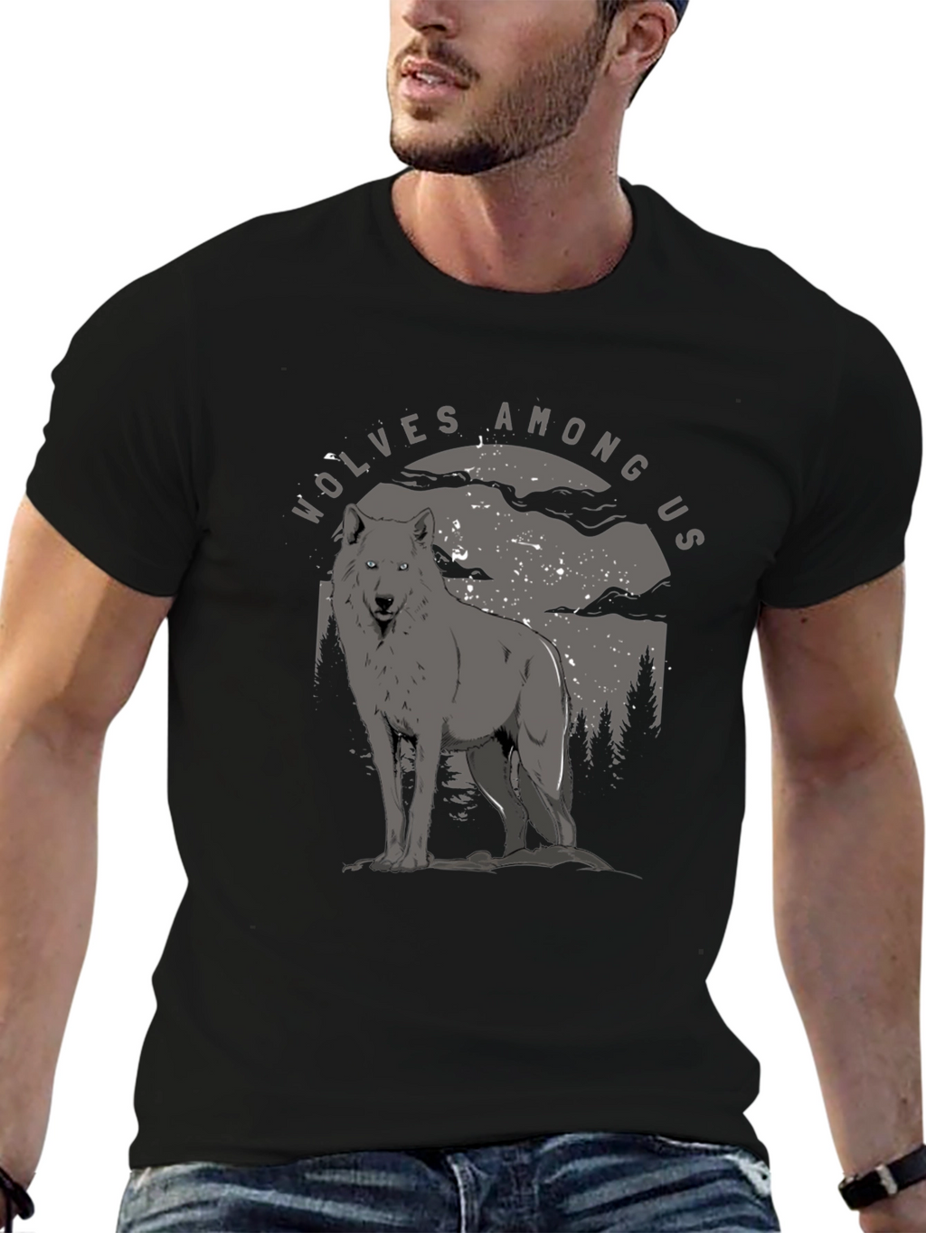 Wolves Among Us Graphic Tee - Midnight Howl T-Shirt