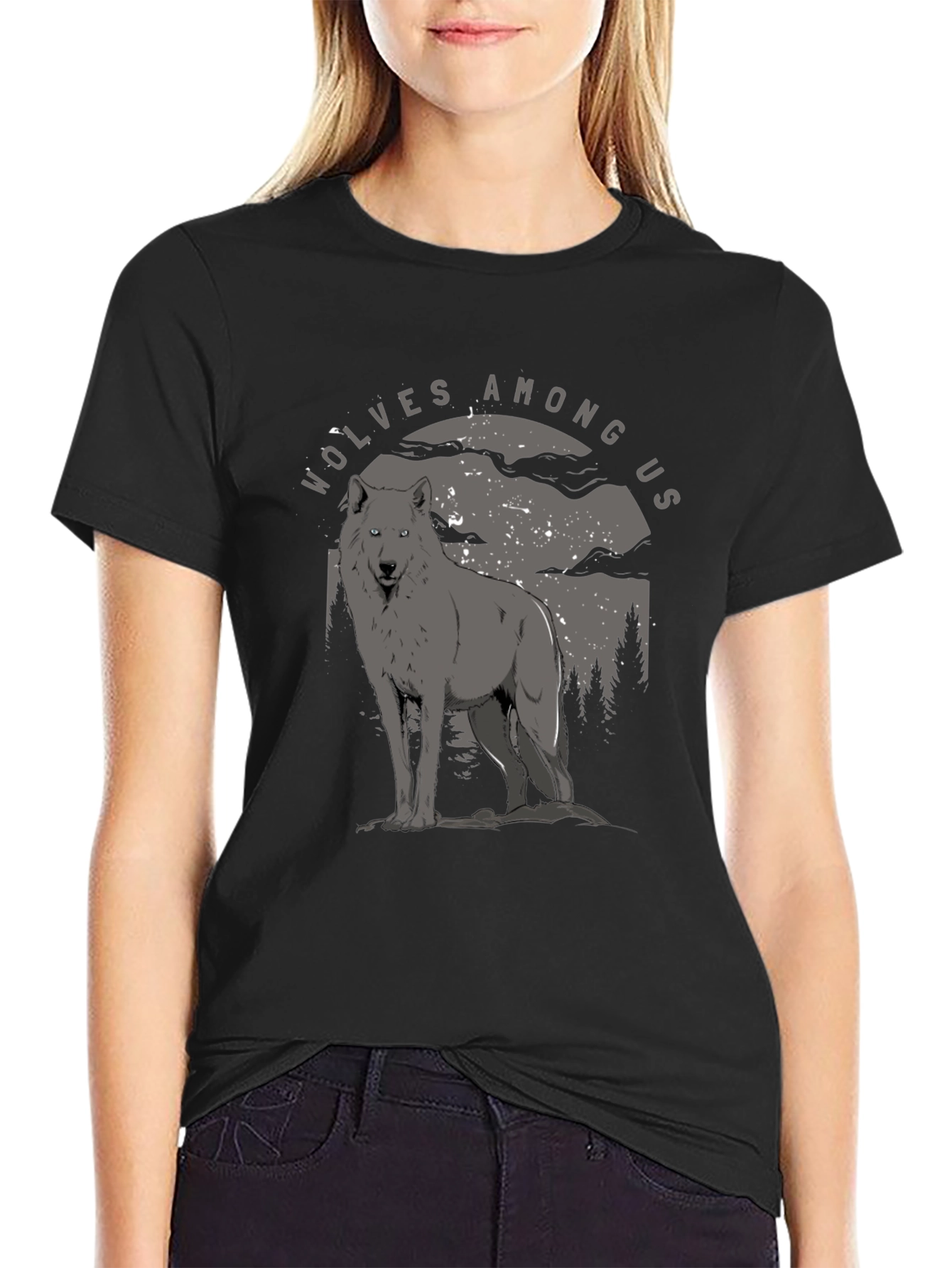 Wolves Among Us Graphic Tee - Midnight Howl T-Shirt