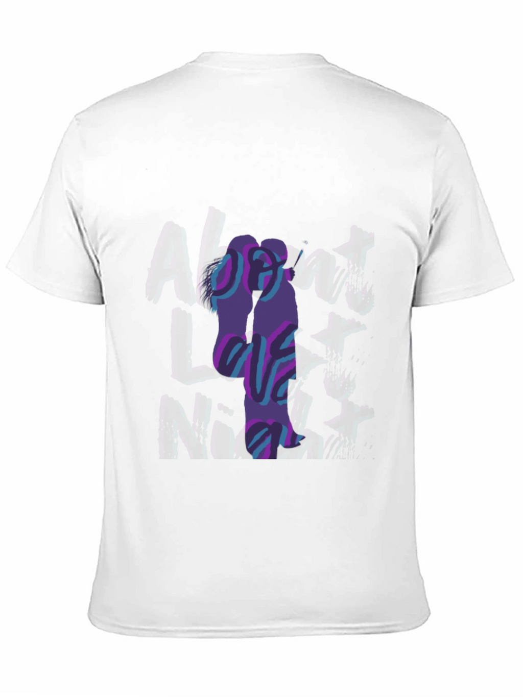 Abstract Couple Graphic Black T-Shirt