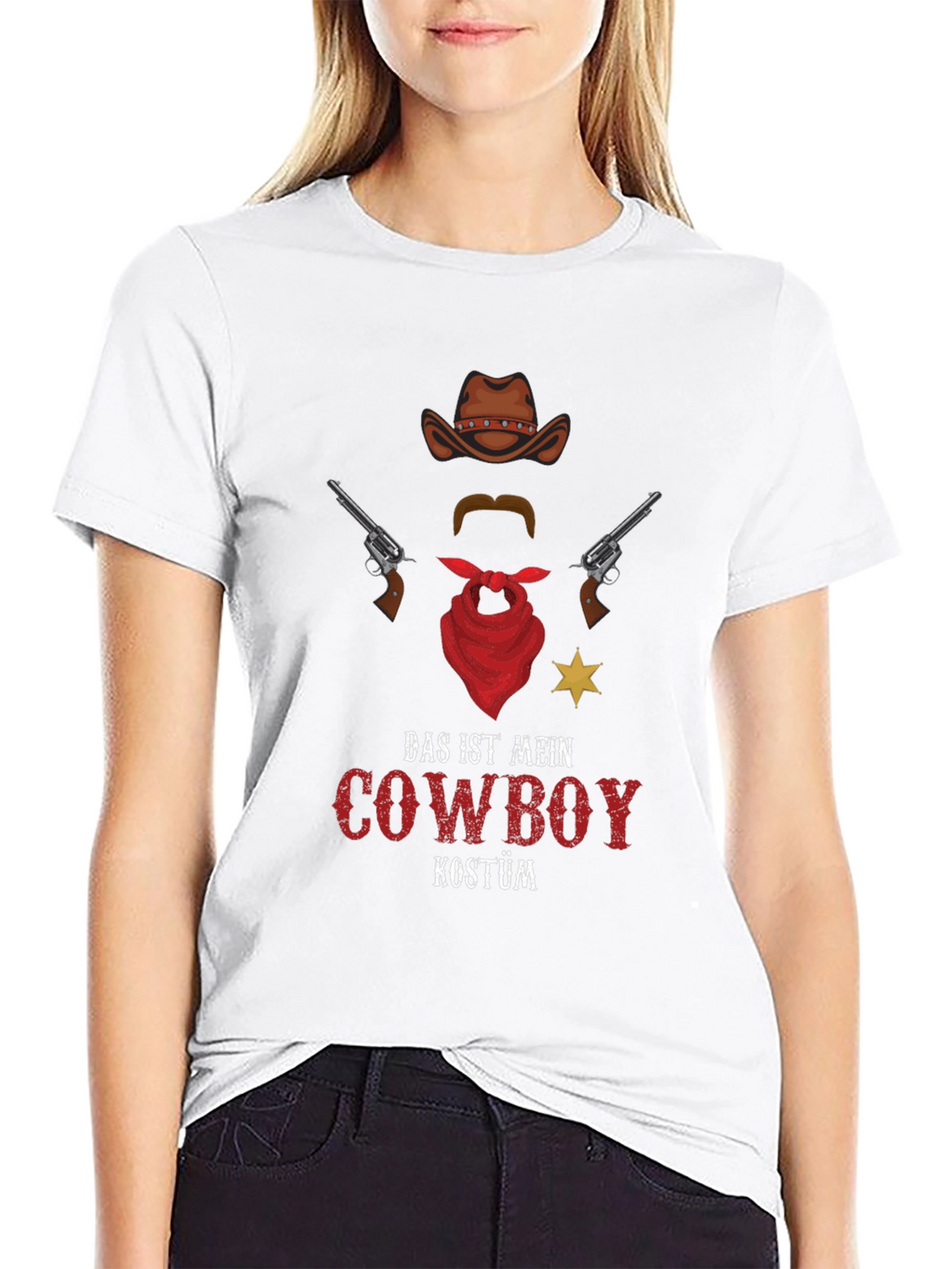 Cowboy Costume T-Shirt - Novelty Western Style Tee