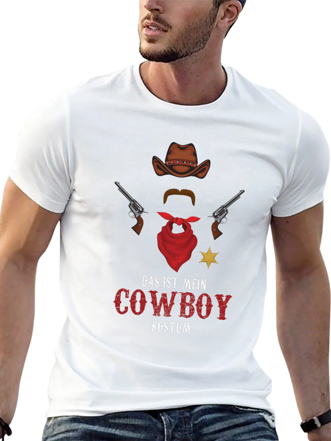 Cowboy Costume T-Shirt - Novelty Western Style Tee