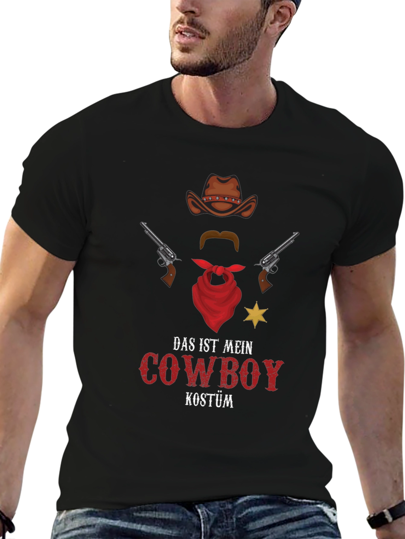 Cowboy Costume T-Shirt - Novelty Western Style Tee