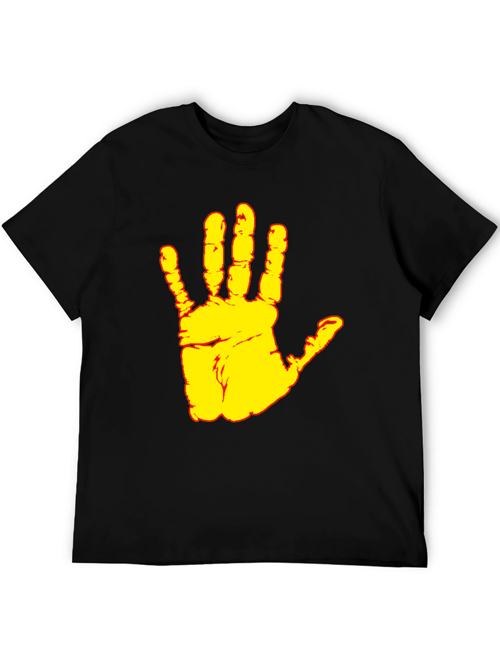 Handprint Graphic Black T-Shirt