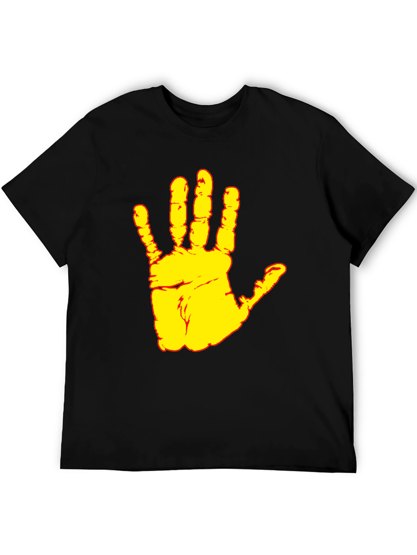 Handprint Graphic Black T-Shirt