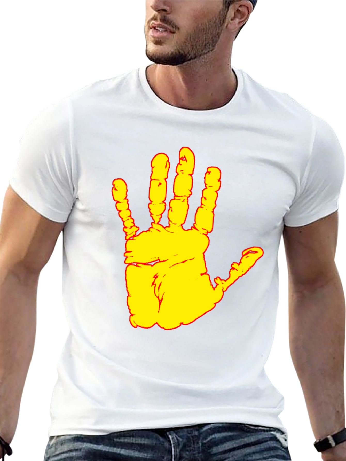 Handprint Graphic Black T-Shirt