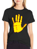 Handprint Graphic Black T-Shirt