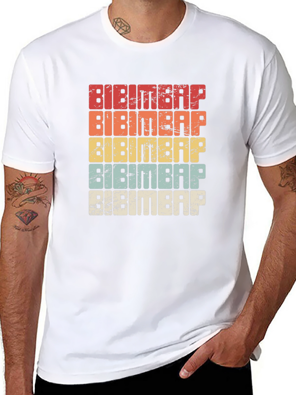 Bibimbap Retro T-Shirt - Korean Food Lover Tee