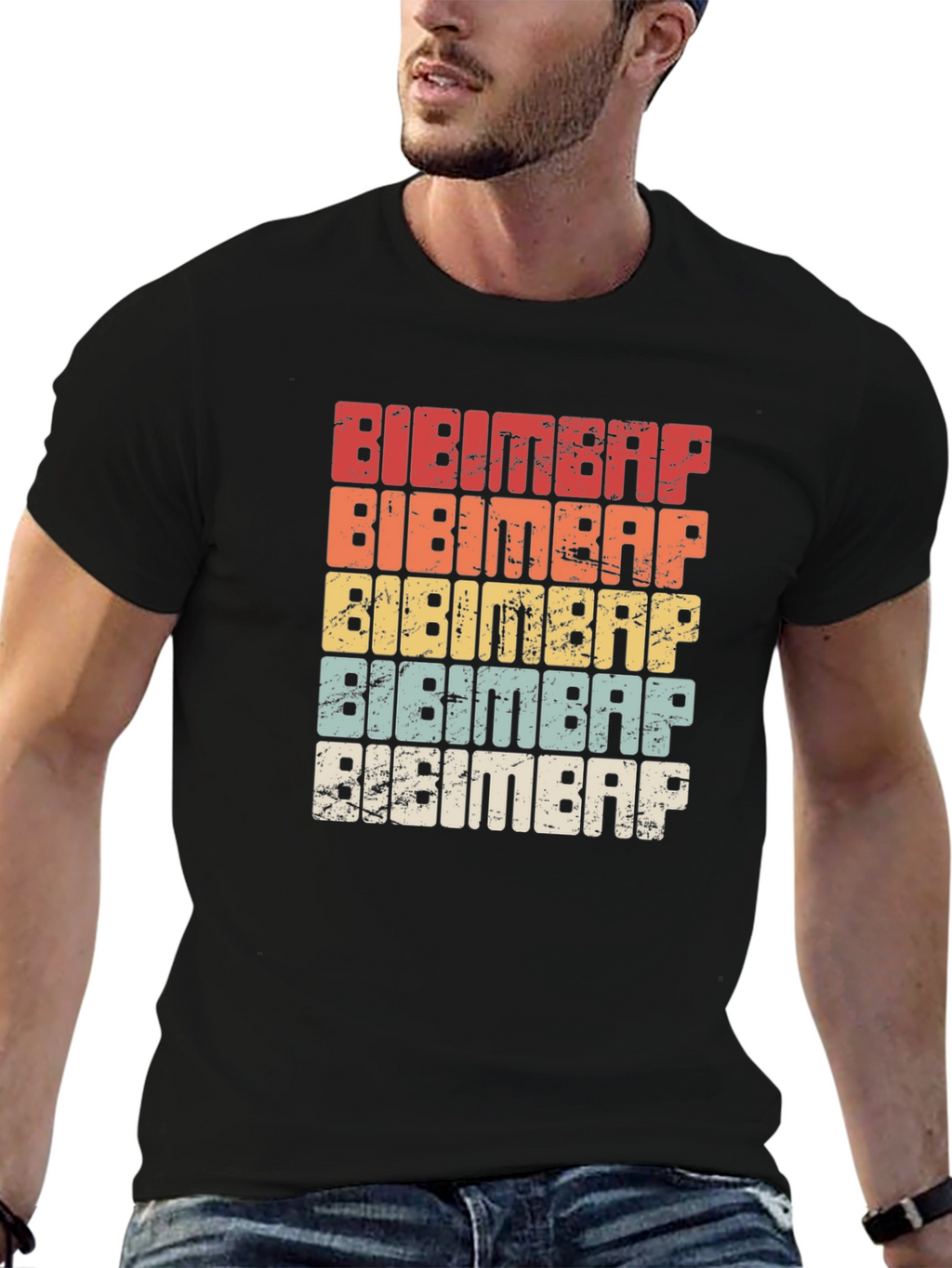 Bibimbap Retro T-Shirt - Korean Food Lover Tee