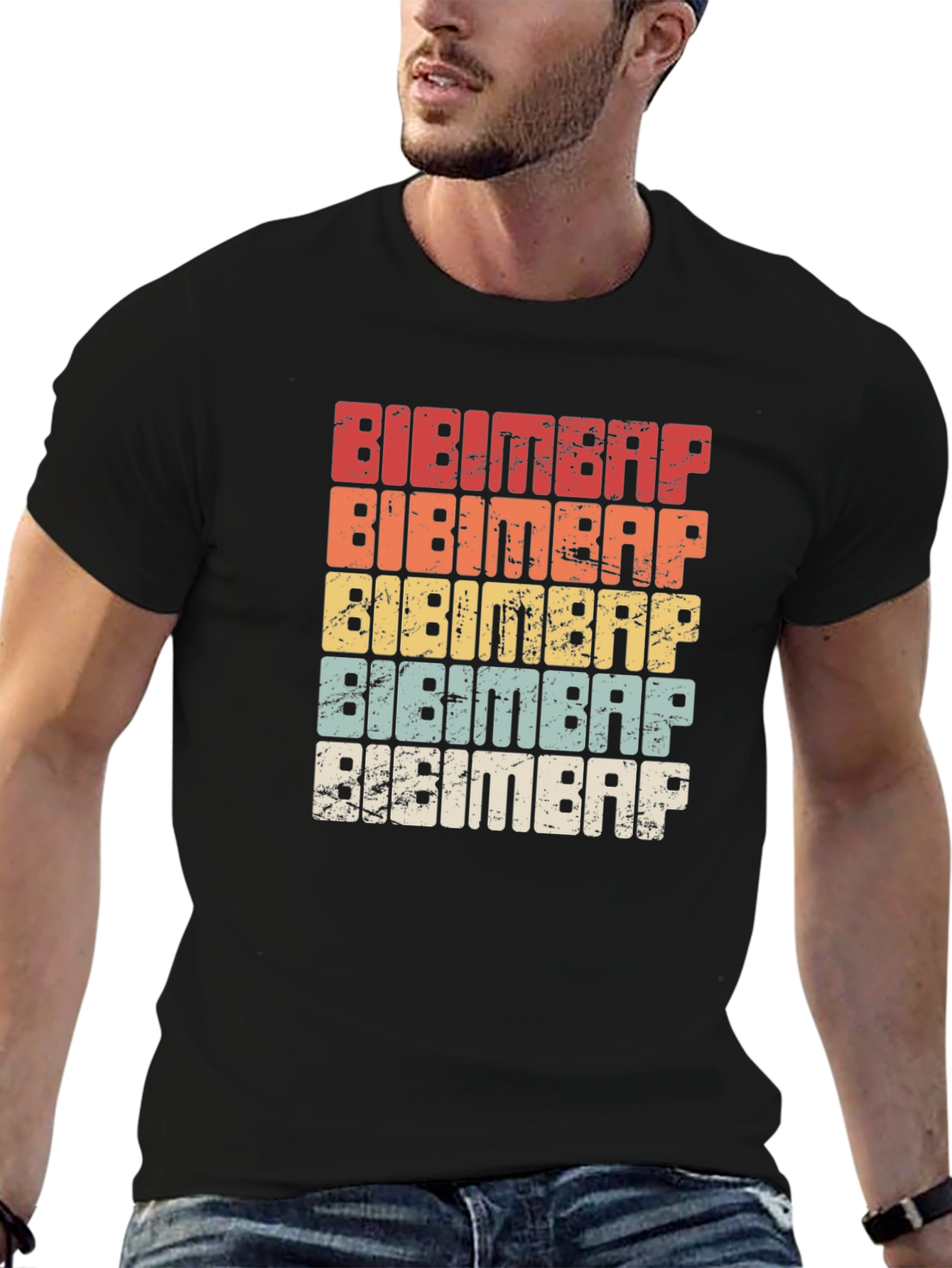 Bibimbap Retro T-Shirt - Korean Food Lover Tee