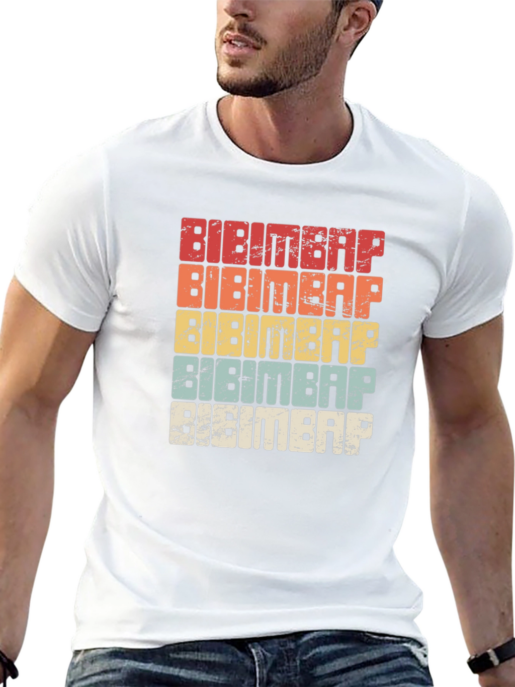 Bibimbap Retro T-Shirt - Korean Food Lover Tee