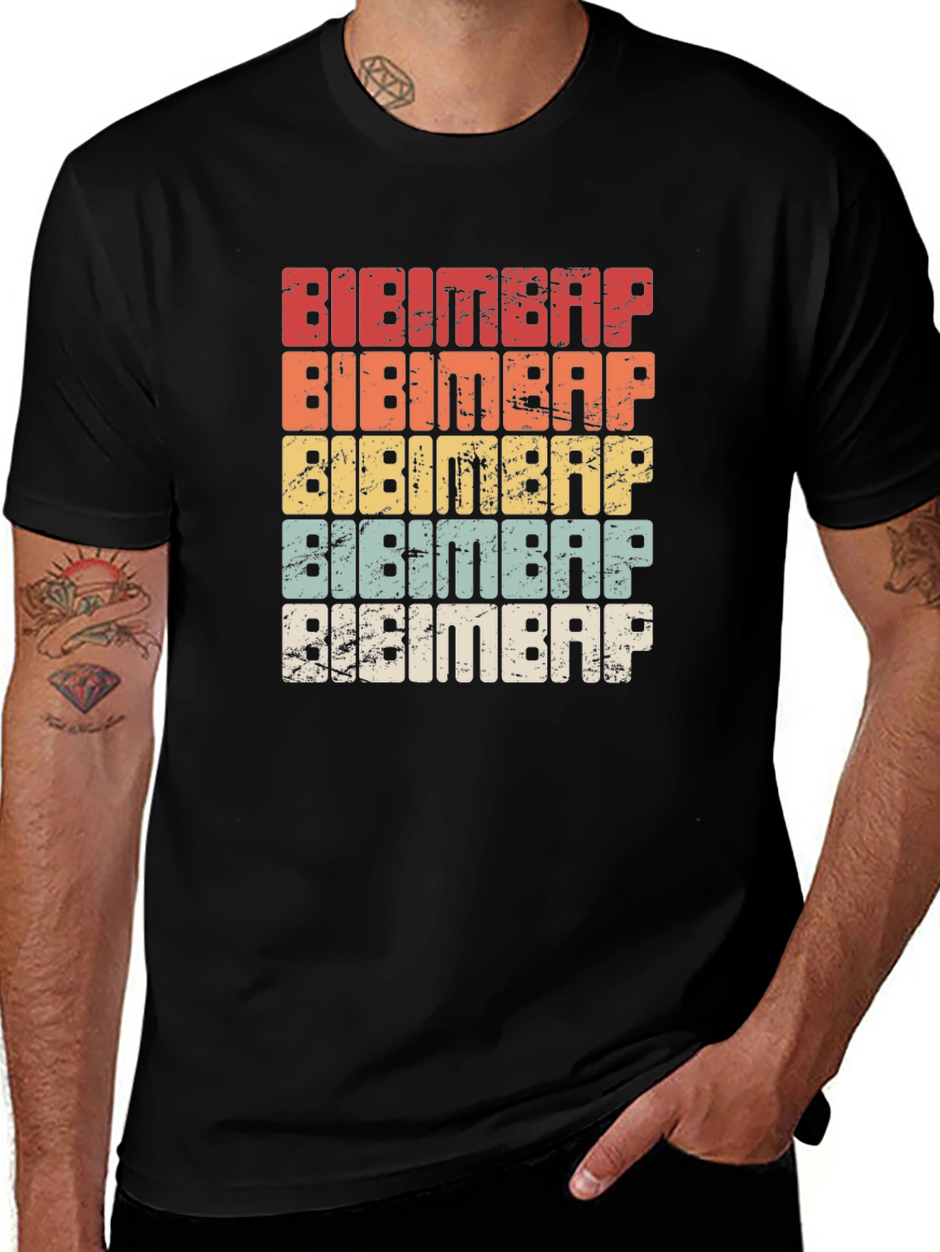 Bibimbap Retro T-Shirt - Korean Food Lover Tee