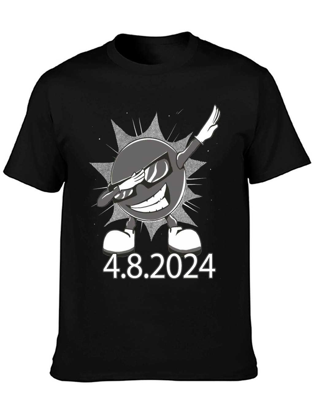 Total Solar Eclipse 4.8.2024 Dabbing Sun T-Shirt