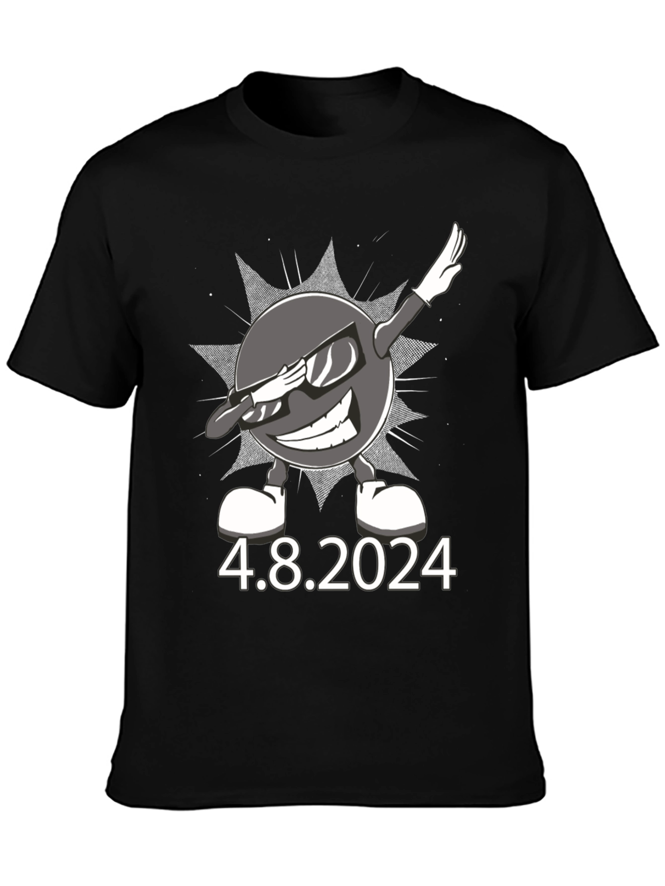 Total Solar Eclipse 4.8.2024 Dabbing Sun T-Shirt