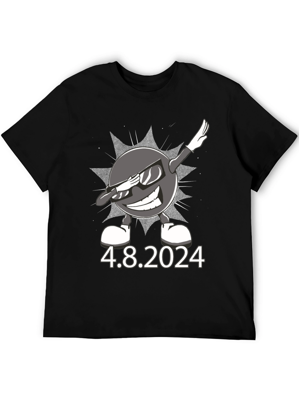 Total Solar Eclipse 4.8.2024 Dabbing Sun T-Shirt