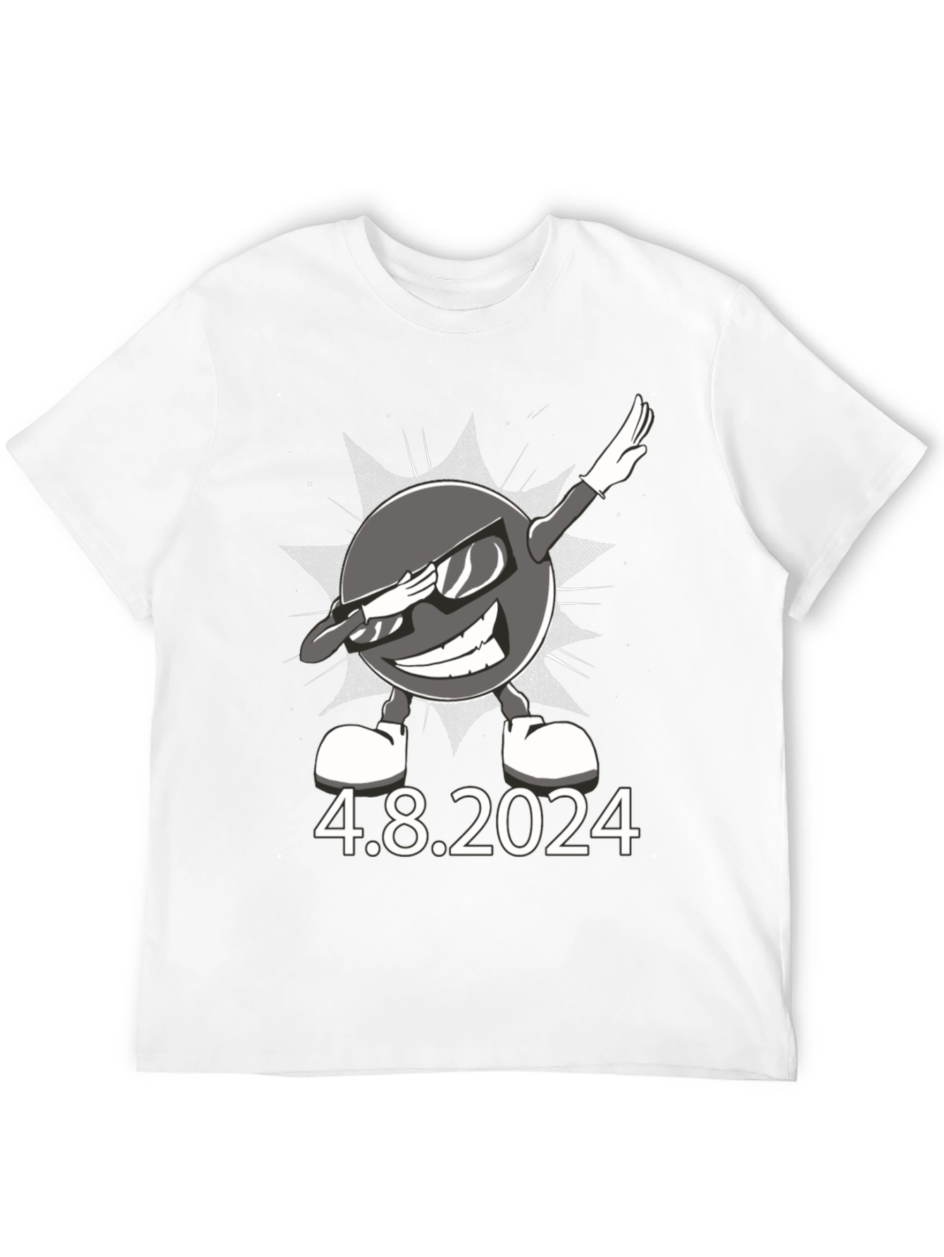 Total Solar Eclipse 4.8.2024 Dabbing Sun T-Shirt