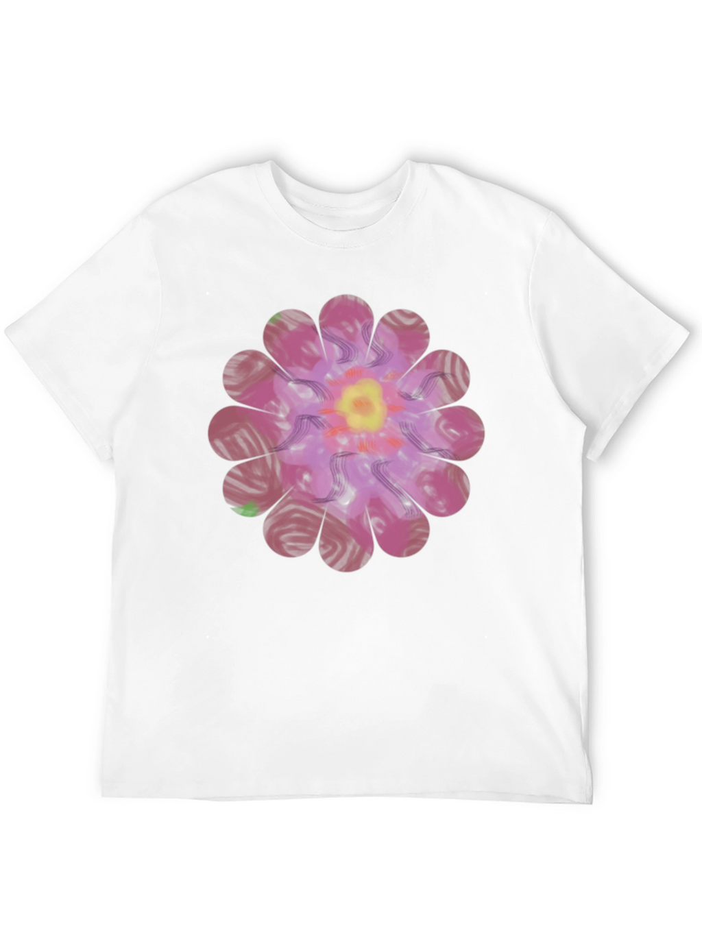 Floral Print Mens T-Shirt - Unique Design