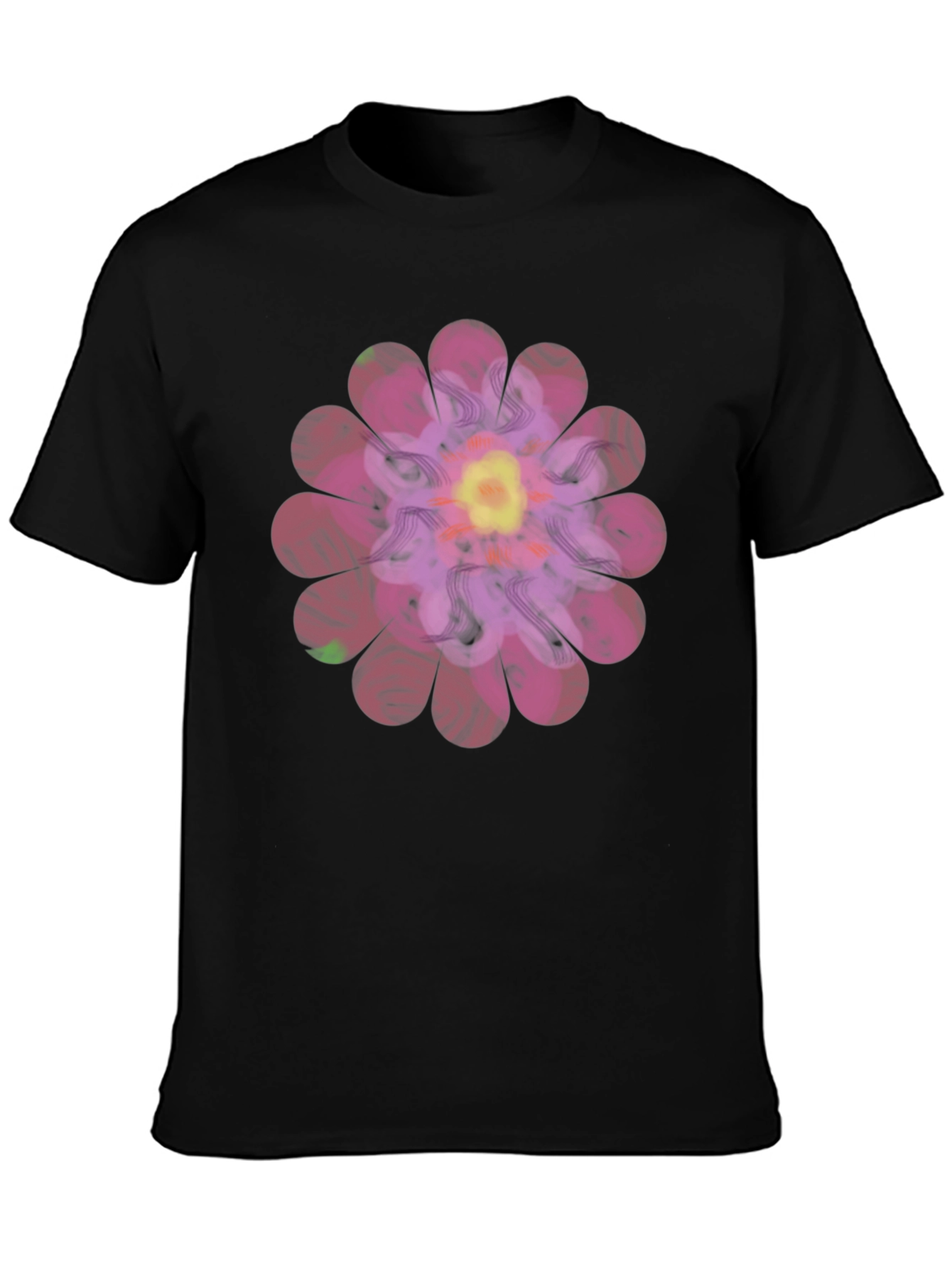 Floral Print Mens T-Shirt - Unique Design