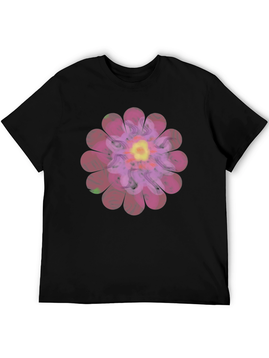Floral Print Mens T-Shirt - Unique Design