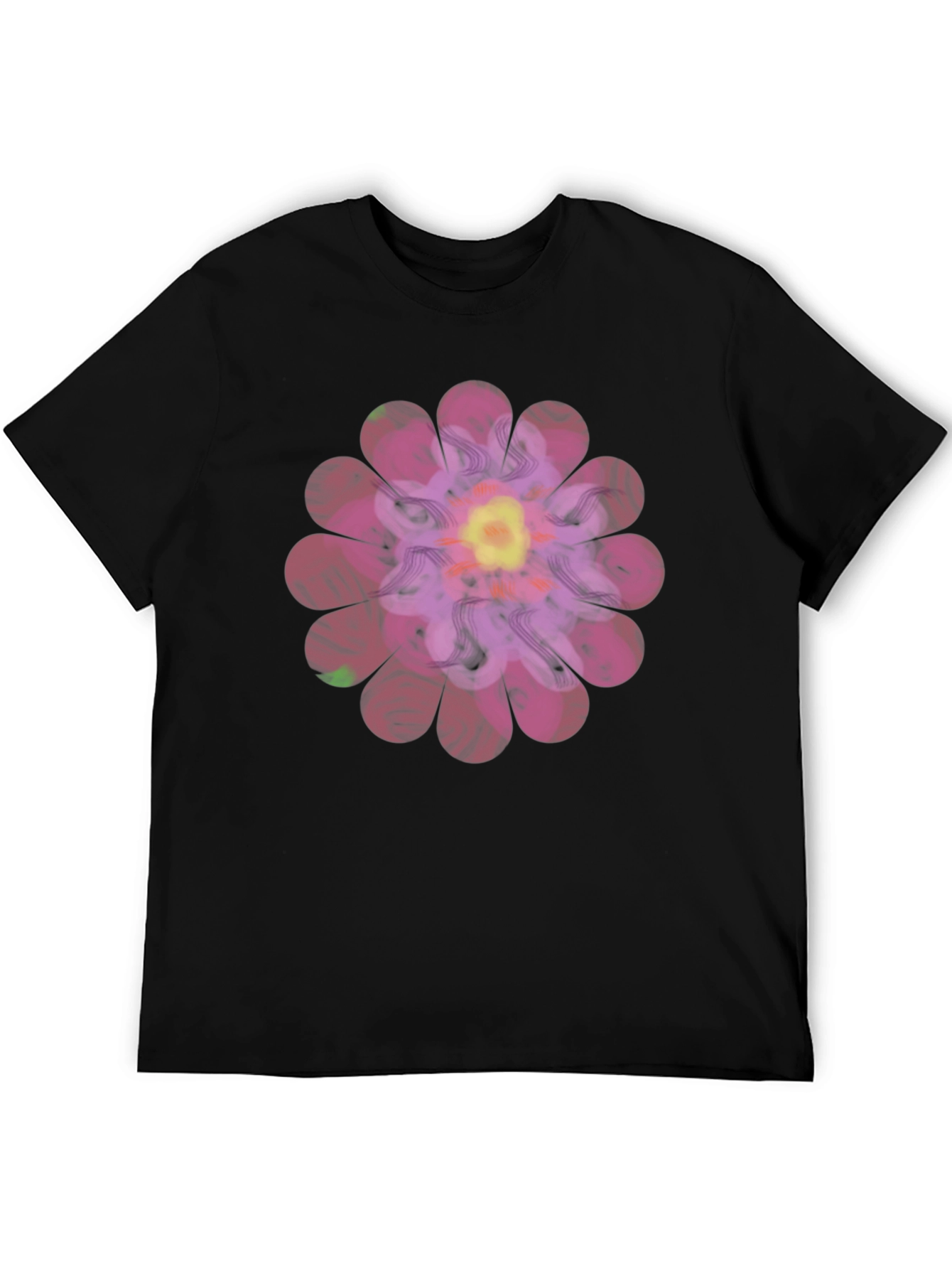 Floral Print Mens T-Shirt - Unique Design