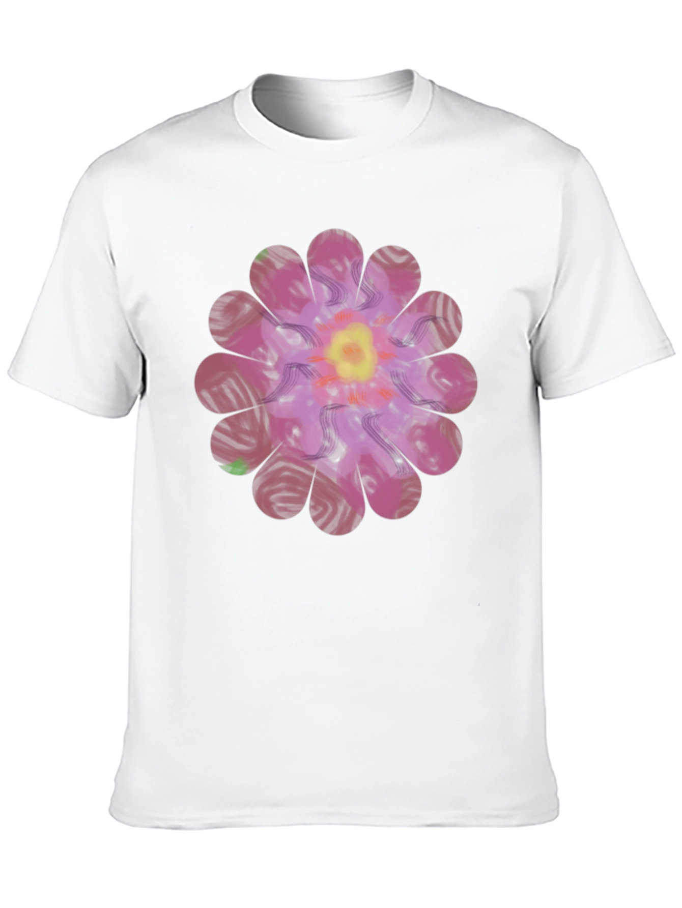 Floral Print Mens T-Shirt - Unique Design