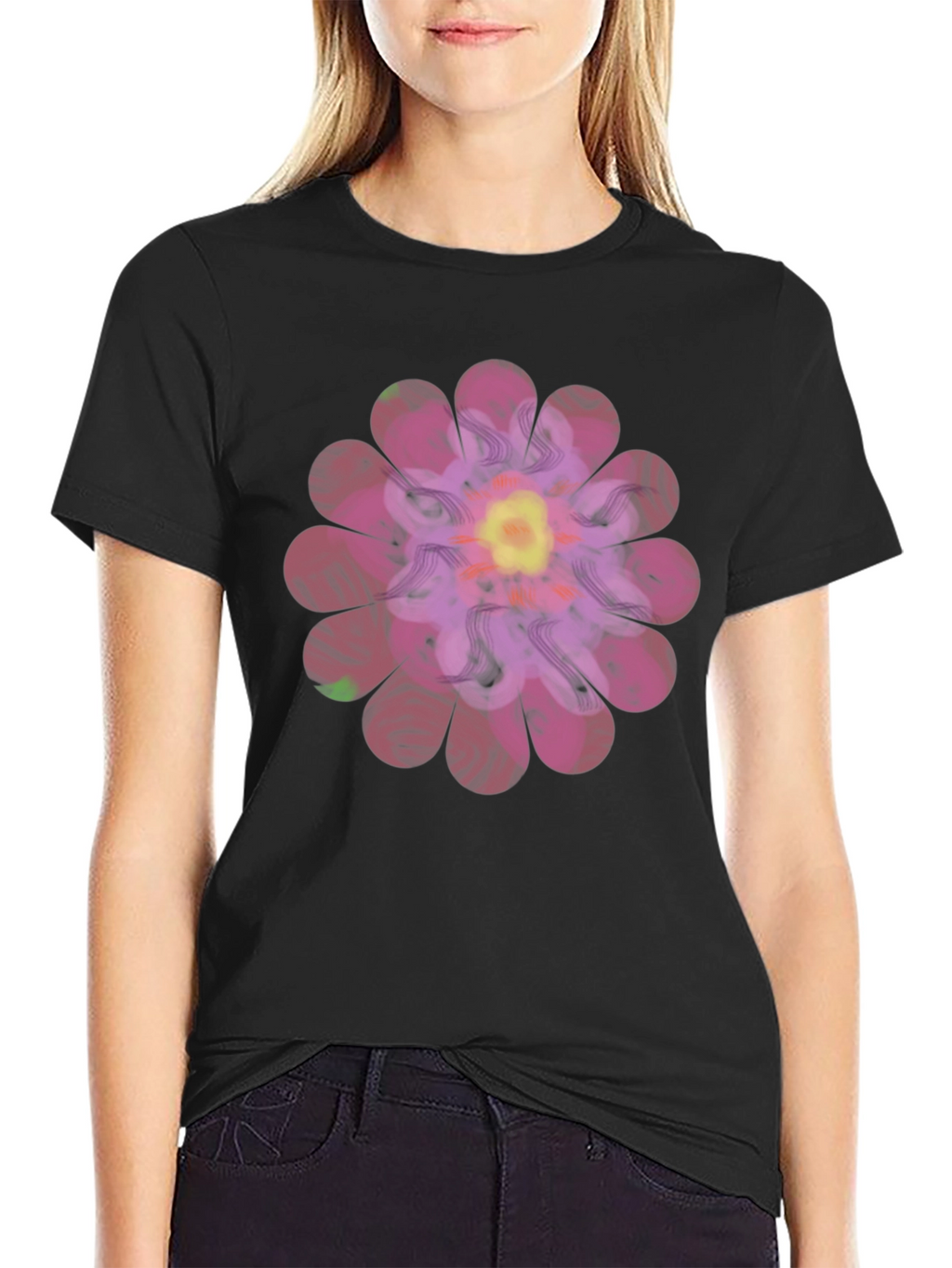 Floral Print Mens T-Shirt - Unique Design
