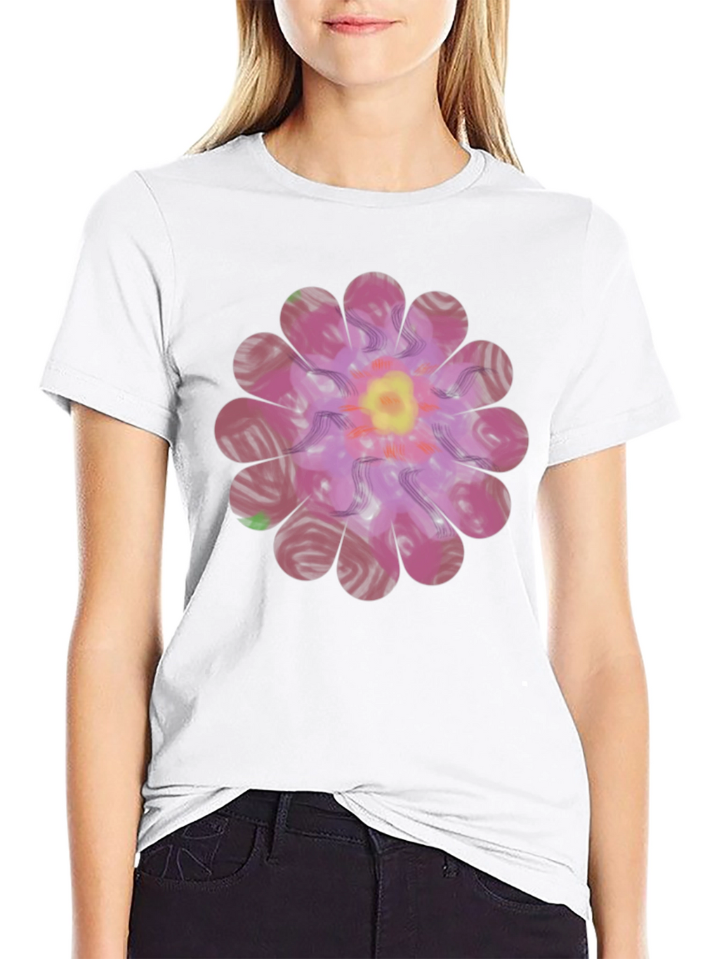 Floral Print Mens T-Shirt - Unique Design
