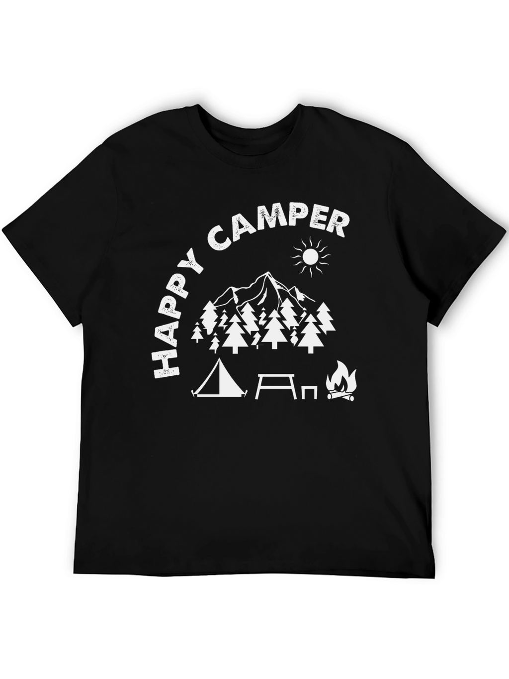 Happy Camper Graphic Tee - Outdoor Adventure Shirt