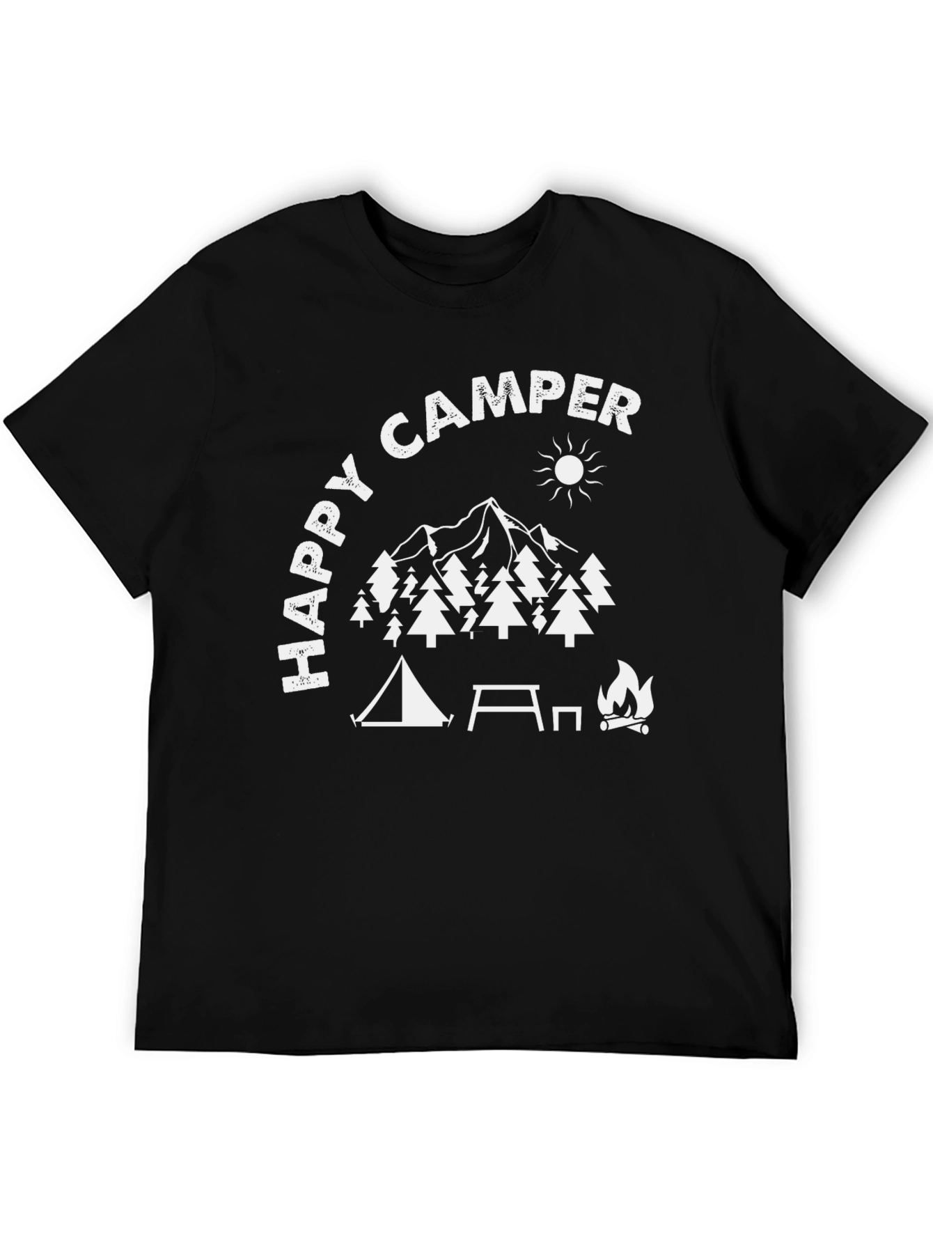Happy Camper Graphic Tee - Outdoor Adventure Shirt