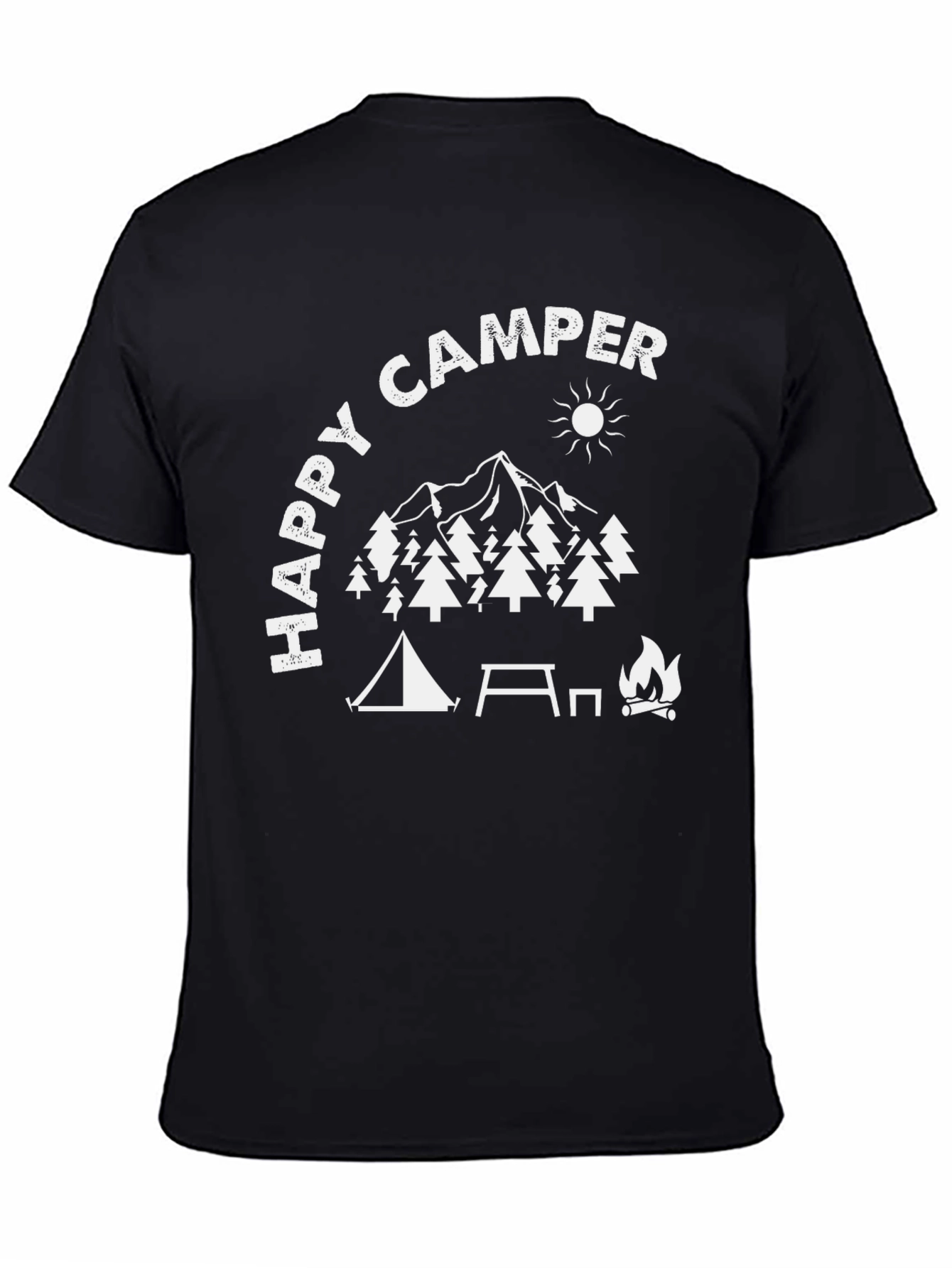 Happy Camper Graphic Tee - Outdoor Adventure Shirt