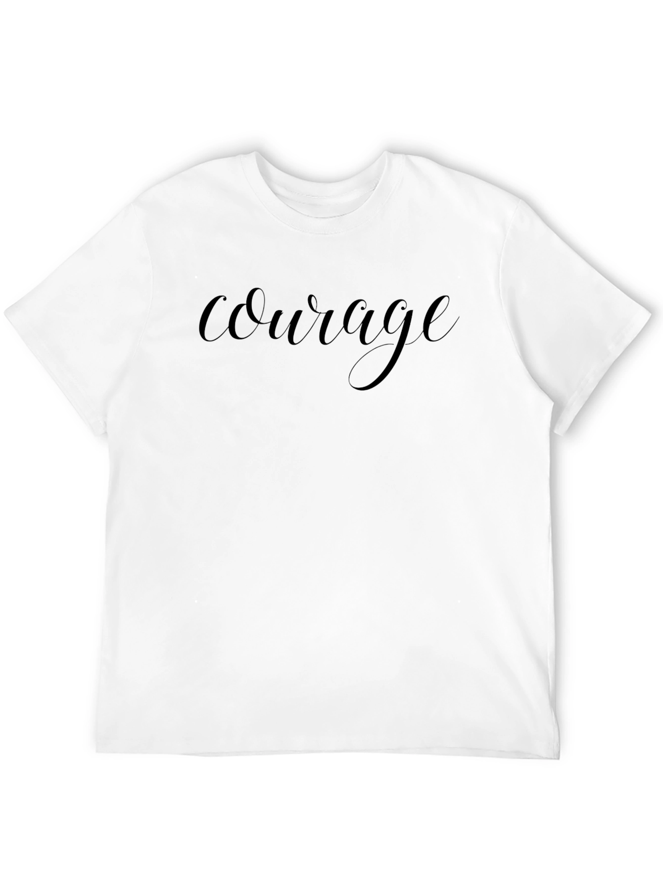 Courage Tee - Stylish Black Short Sleeve T-Shirt