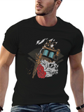 Skull & Roses Tattoo Graphic T-Shirt