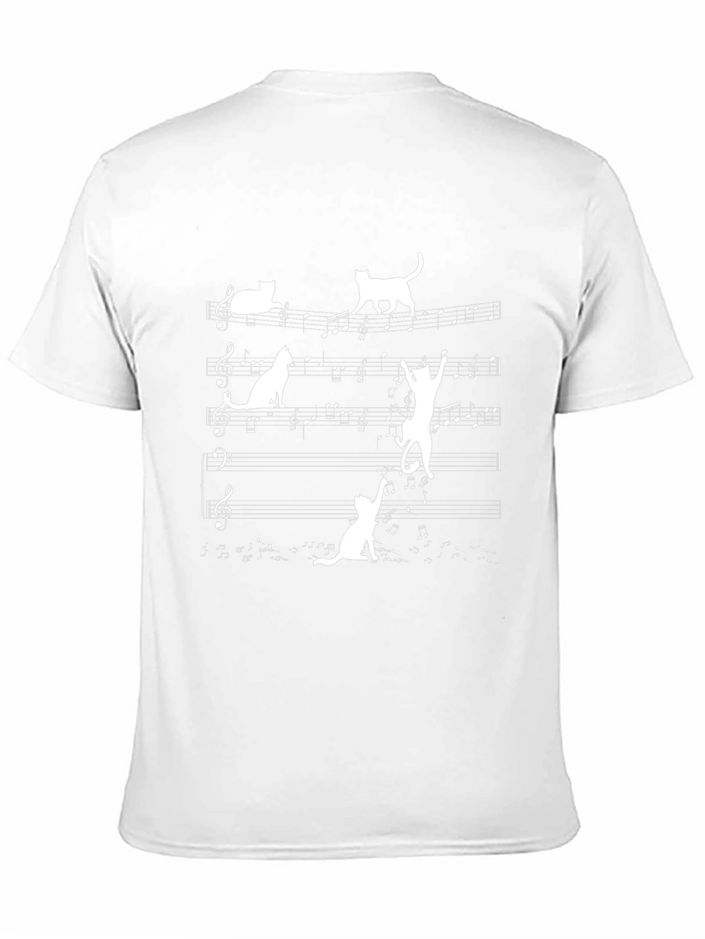 Musical Cat T-Shirt - Black Cotton Tee