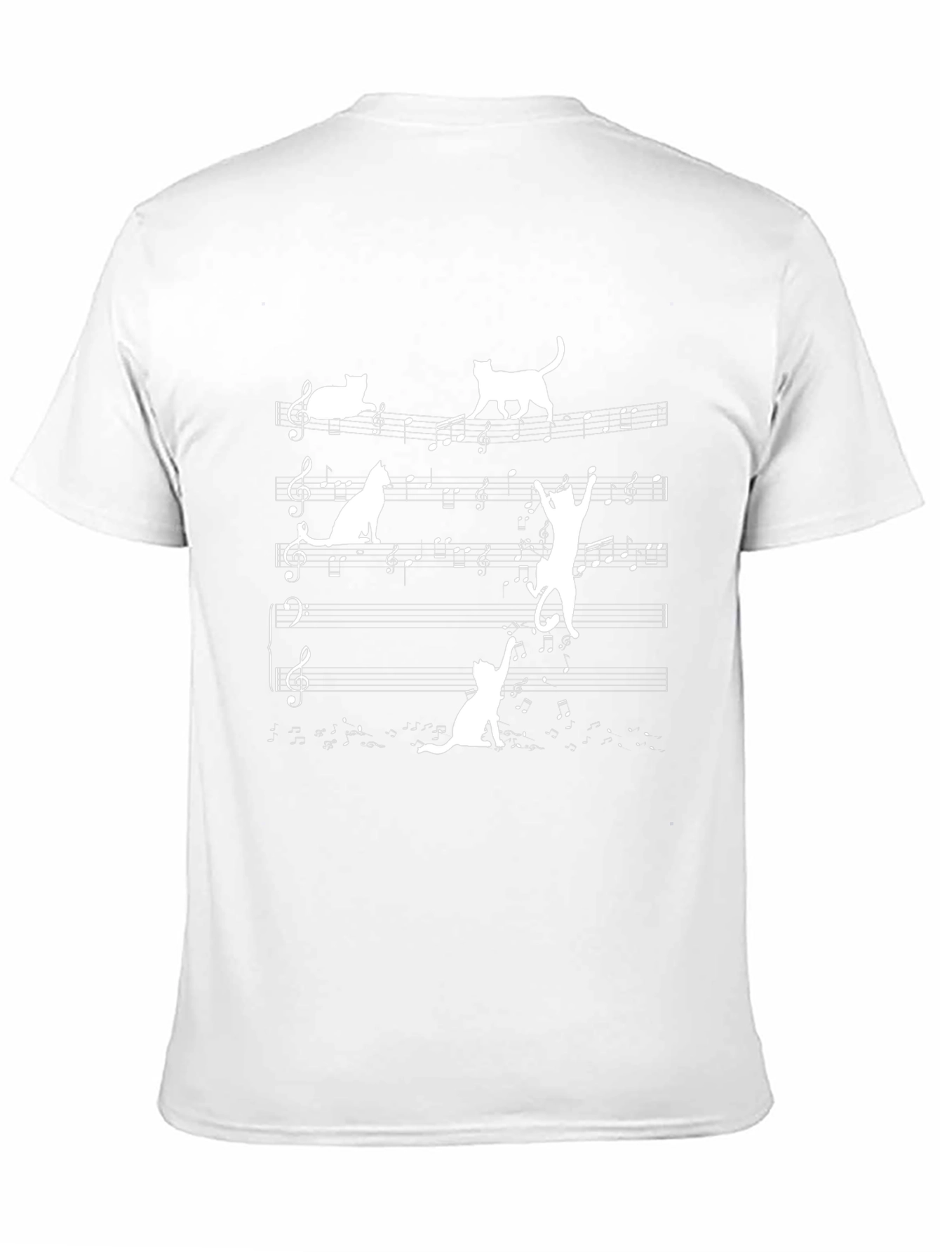 Musical Cat T-Shirt - Black Cotton Tee