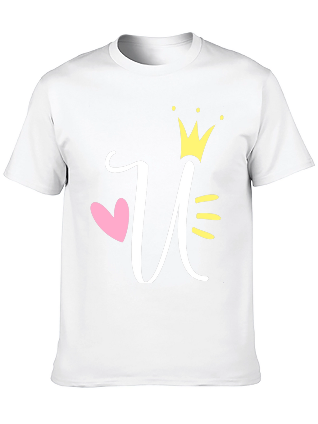 Queen U T-Shirt - Stylish Initial Crown Tee