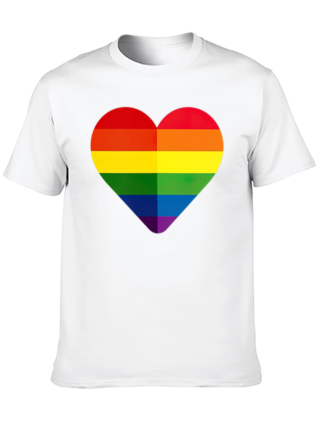 Rainbow Heart Graphic Tee - Pride Month Apparel