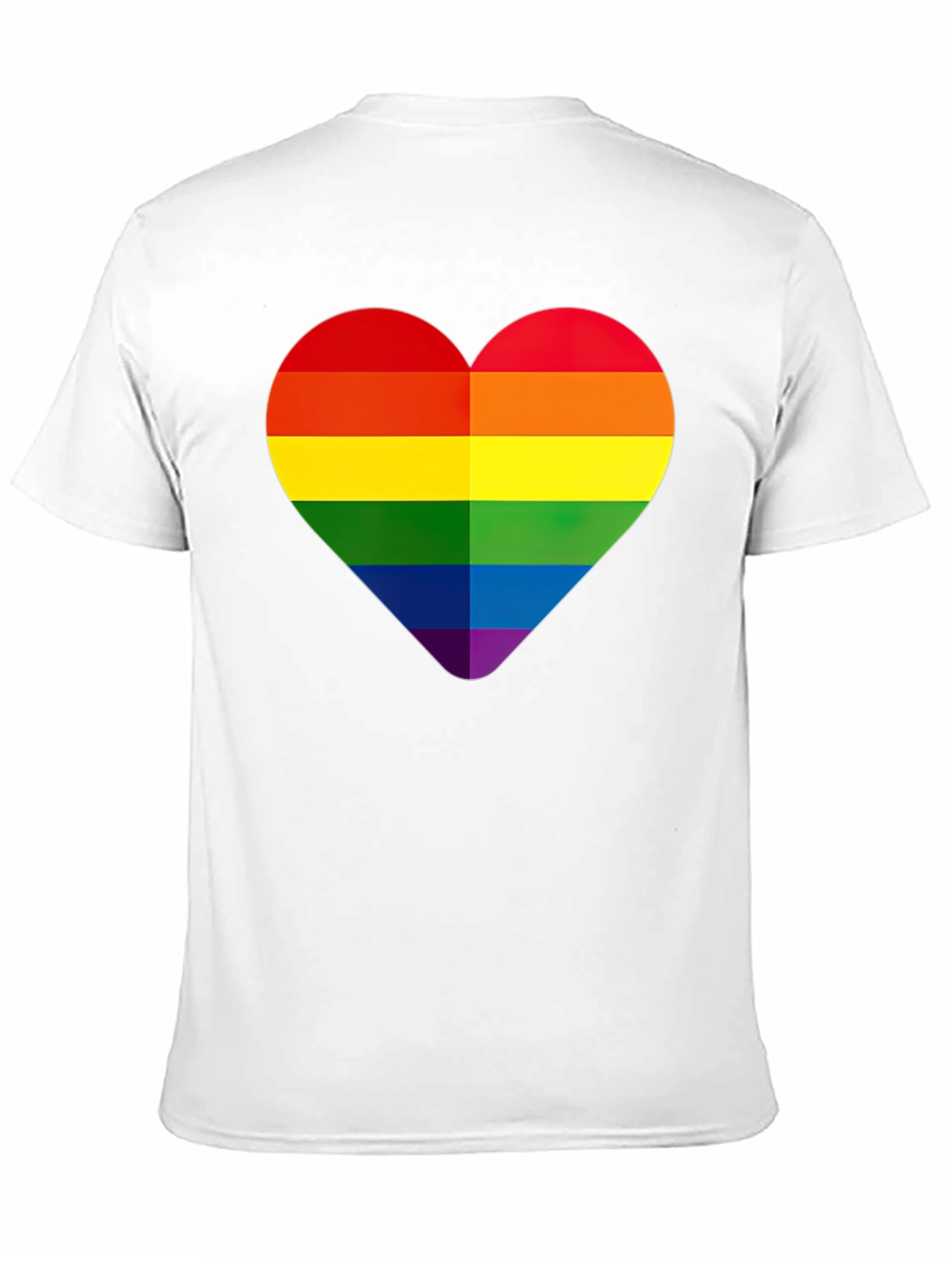 Rainbow Heart Graphic Tee - Pride Month Apparel
