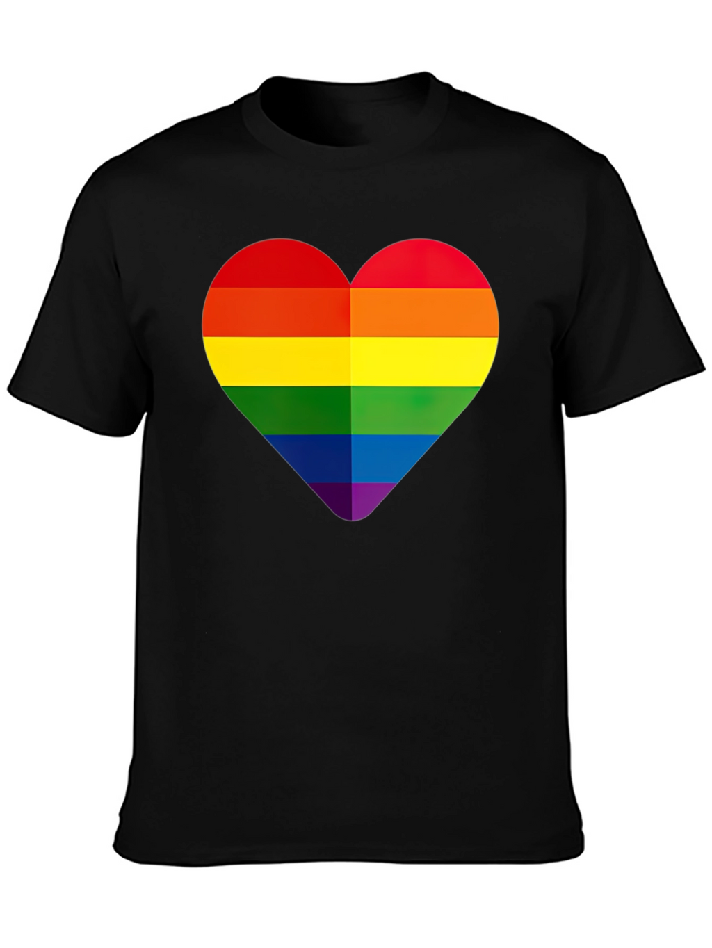 Rainbow Heart Graphic Tee - Pride Month Apparel