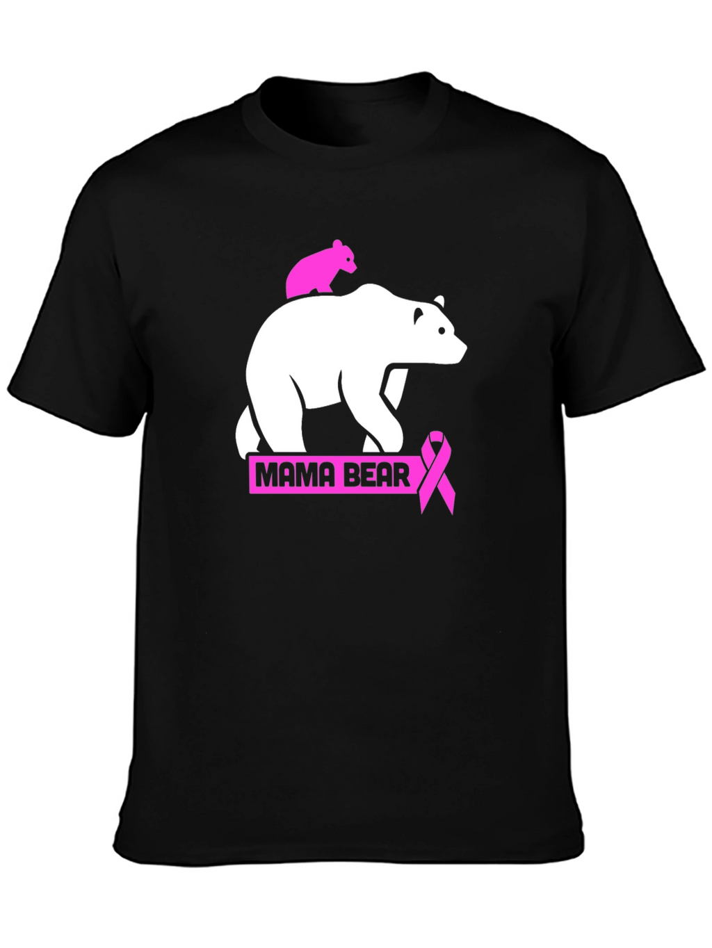 Mama Bear Breast Cancer Awareness T-Shirt